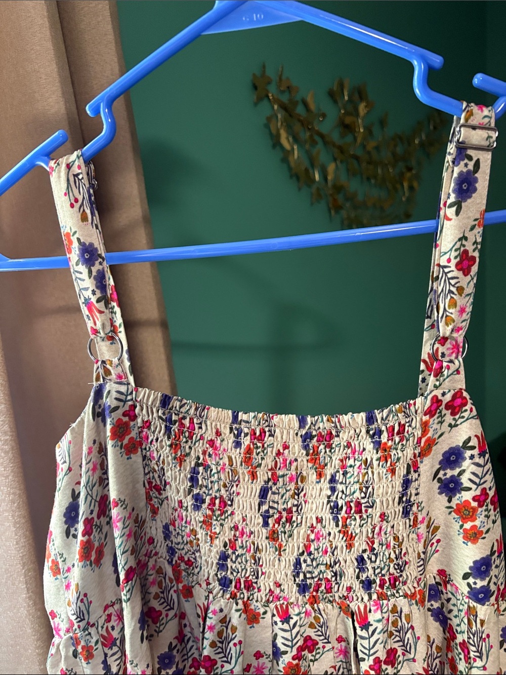NWT Natural Life Floral Tiered Maxi Sundress in Cream size M - Picture 7 of 13